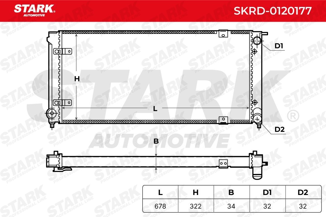 OEM-quality STARK SKRD-0120177 Engine radiator