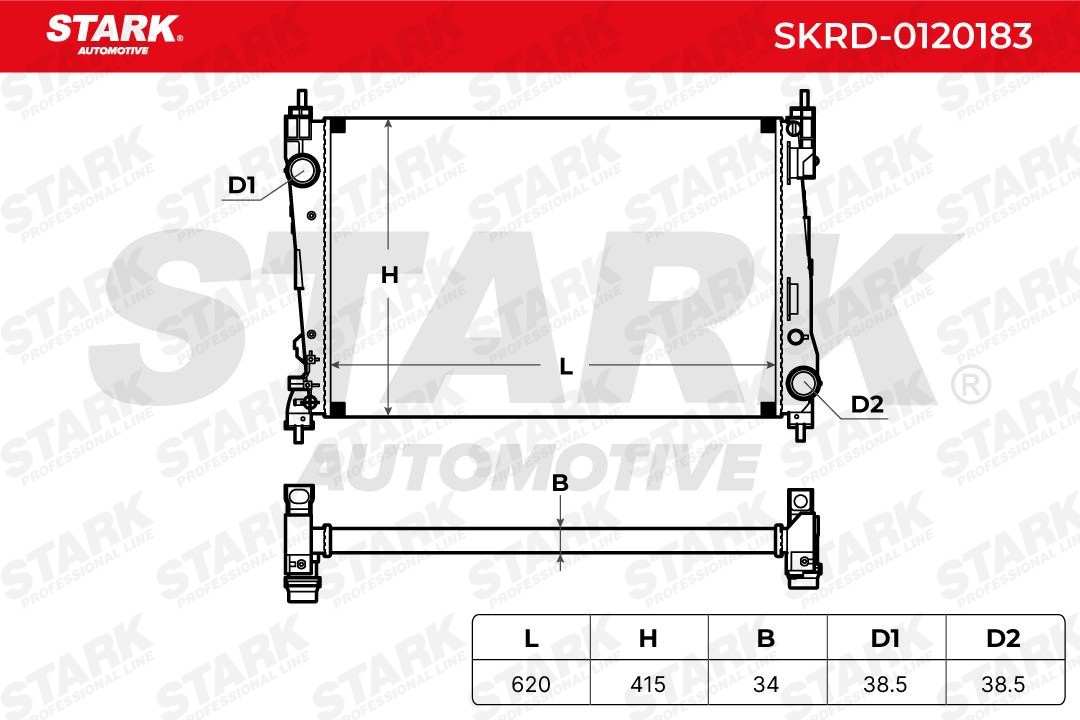 STARK Radiator, engine cooling SKRD-0120183