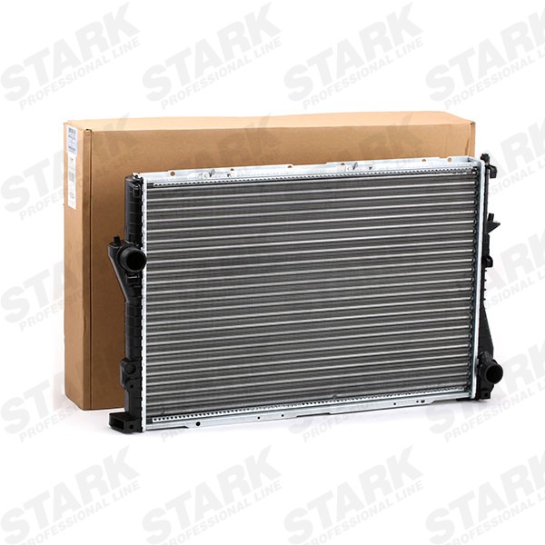 STARK SKRD-0120198 Engine radiator Plastic, for vehicles with automatic climate control, 650 x 438 x 32 mm, Brazed cooling fins