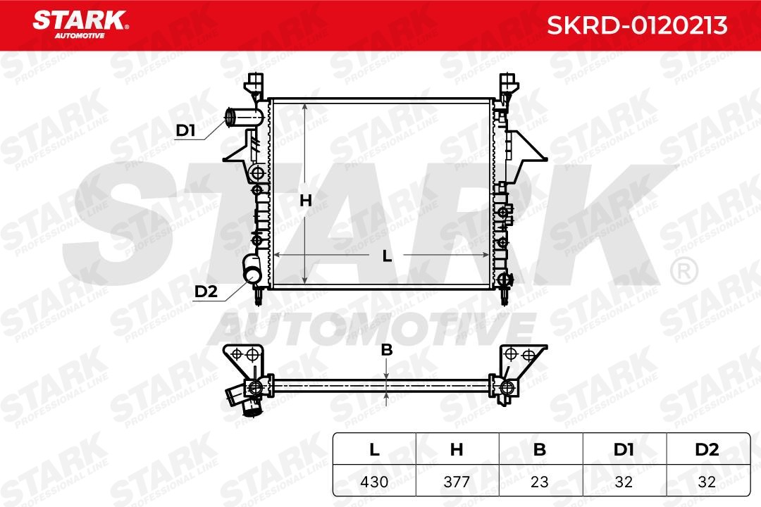 STARK Kühler, Motorkühlung SKRD-0120213