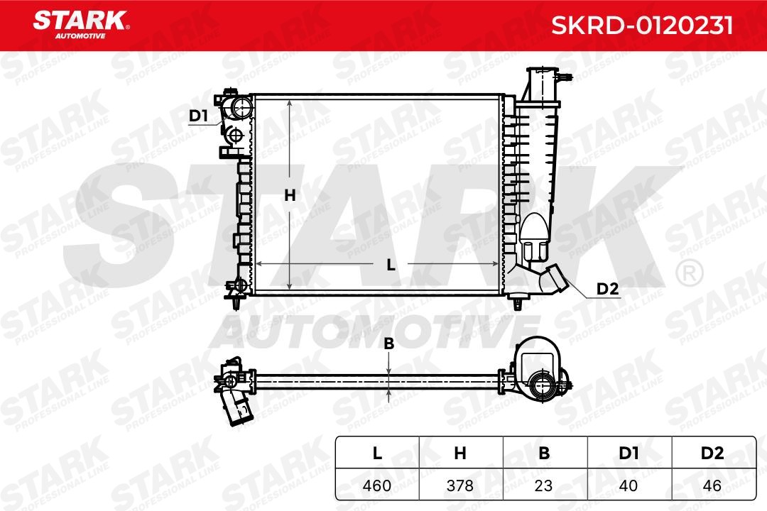 STARK Radiator, engine cooling SKRD-0120231