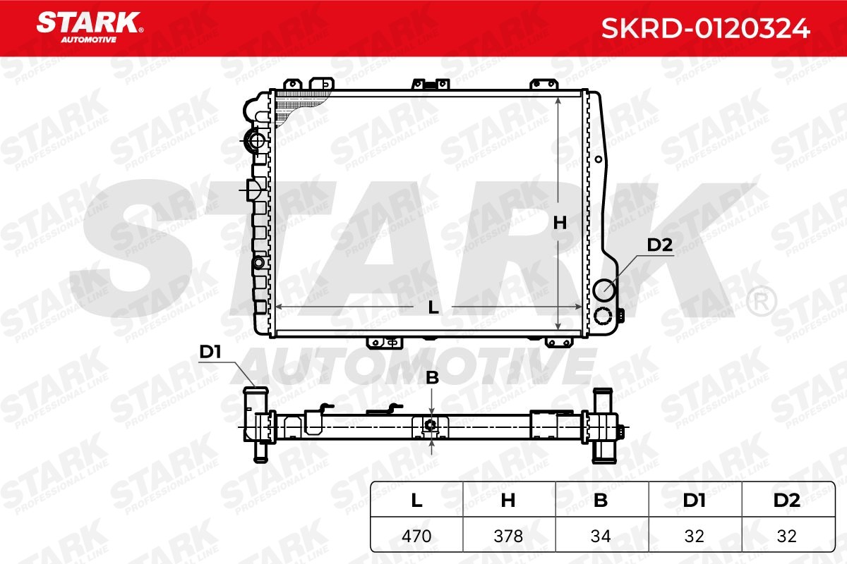 STARK SKRD-0120324 Engine radiator 893 121 251G