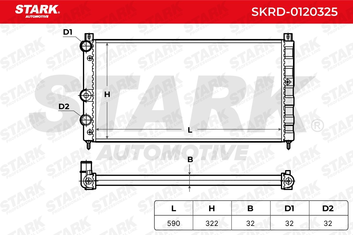 Engine radiator SKRD-0120325 from STARK