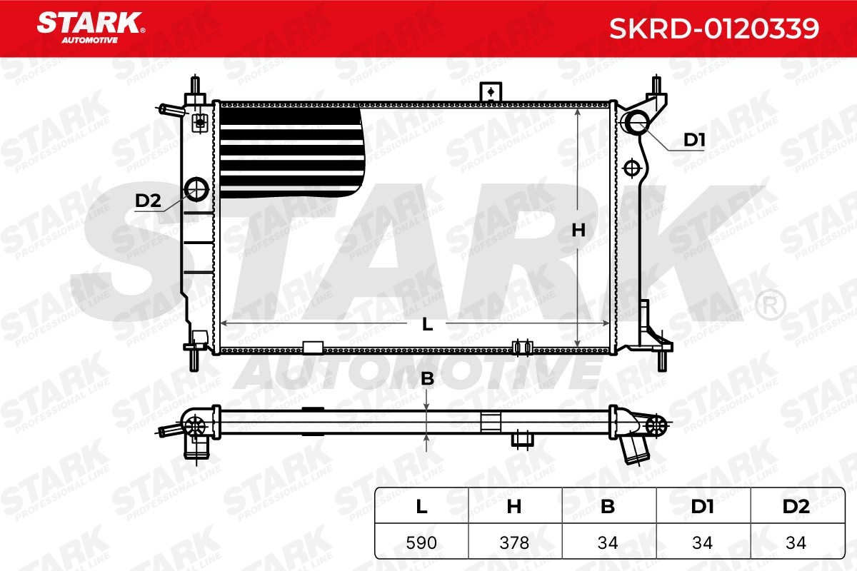 OEM-quality STARK SKRD-0120339 Engine radiator