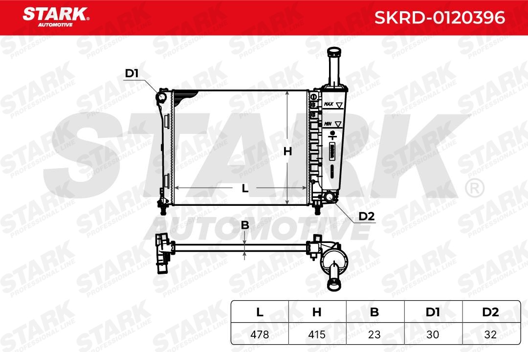 STARK Radiator, engine cooling SKRD-0120396