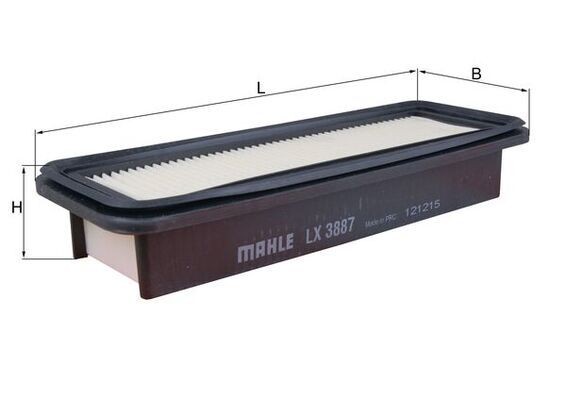 MAHLE ORIGINAL LX 3887 Air filter 54,0mm, 94mm, 257,0mm, Filter Insert