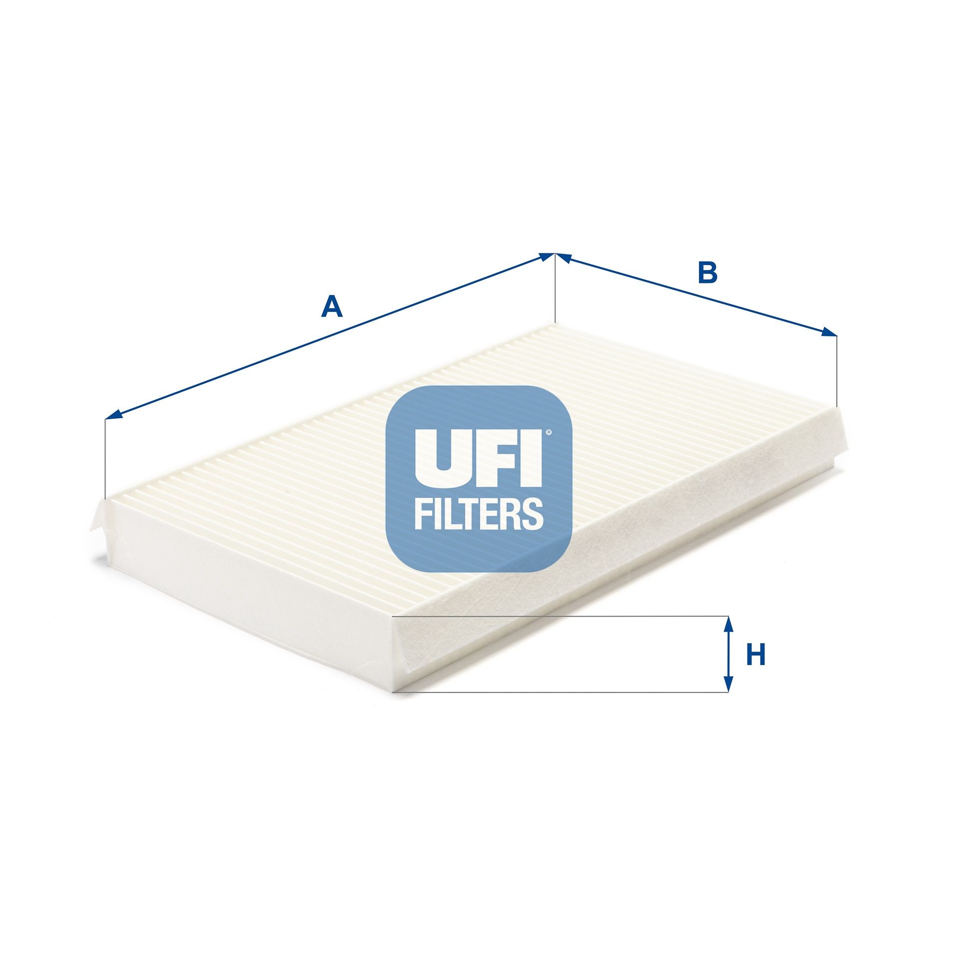 UFI 53.231.00 Pollen filter Particulate Filter, 268 mm x 158 mm x 30 mm
