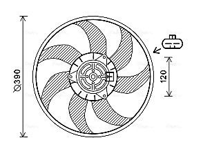 AVA COOLING SYSTEMS OL7613 Fan, radiator 1341397