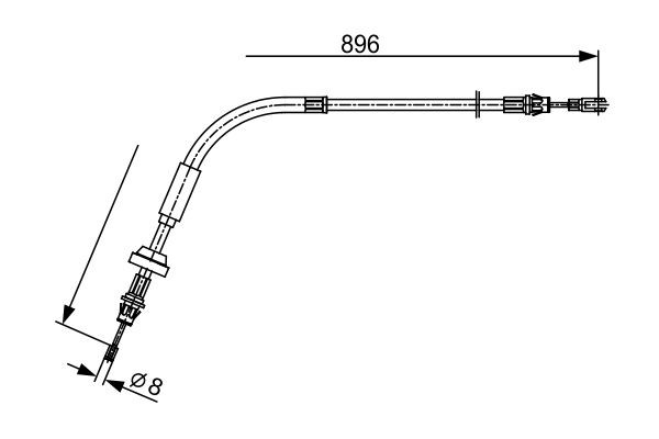 Great value for money - BOSCH Hand brake cable 1 987 482 543