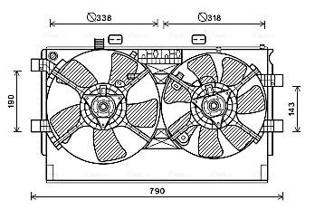 AVA COOLING SYSTEMS MT7530 Fan, radiator MR312899