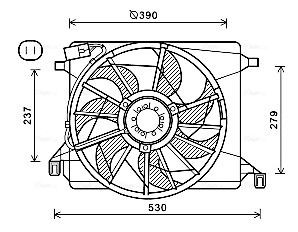 AVA COOLING SYSTEMS FD7560 Fan, radiator 3M5H 8C607 SB