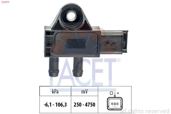 Opel GT Sensor, exhaust pressure FACET 10.3271 cheap