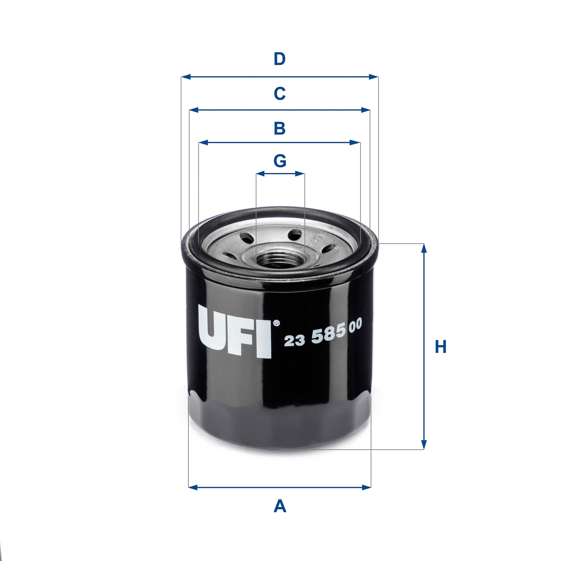 UFI M 18 X 1,5, with one anti-return valve, Spin-on Filter Inner Diameter 2: 56mm, Outer Diameter 2: 64mm, Ø: 67,5, 71mm, Height: 71mm Oil filters 23.585.00 buy