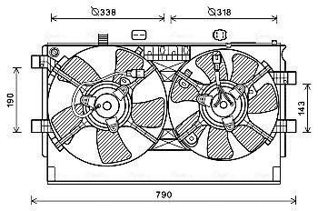 AVA COOLING SYSTEMS MT7529 Fan, radiator MR 464708