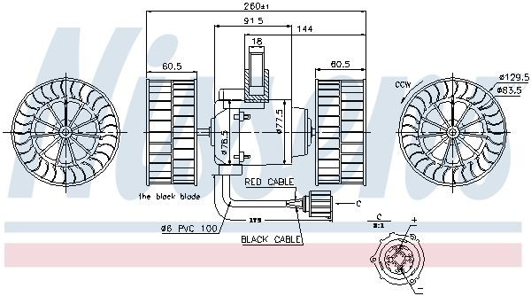 OEM-quality NISSENS 87037 Heater fan motor