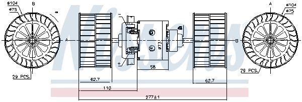 OEM-quality NISSENS 87189 Heater fan motor