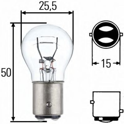 P21/5W HELLA 8GD002078-248 Bulb, indicator 1020747