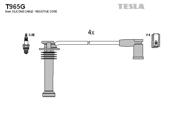 TESLA T965G Ignition Cable Kit