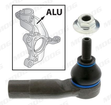 VO-ES-10704 MOOG Tie rod end SEAT M12X1.5, outer, Right, Front Axle, for aluminium steering knuckle