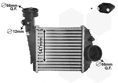 Original VAN WEZEL Turbo intercooler 58004360 for VW PASSAT