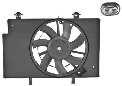VAN WEZEL 1807746 Fan, radiator Ø: 345 mm, with radiator fan shroud, without resistor, with electric motor