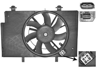 VAN WEZEL Fan, radiator 1807749 Ford FIESTA 2022