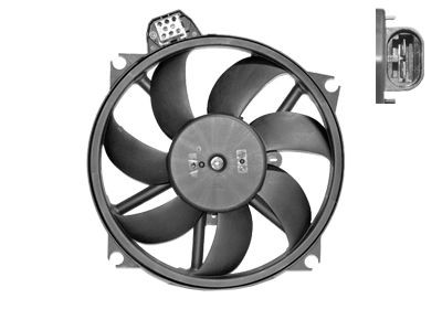 VAN WEZEL 4377747 Fan, radiator Ø: 400 mm, with holder, with electric motor