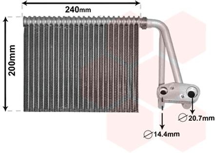 VAN WEZEL Air conditioning evaporator 4300V566 Renault CLIO 2019