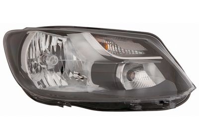 VAN WEZEL 5868962 Headlight Right, H4, Crystal clear, with low beam, with indicator, with position light, with daytime running light, for right-hand traffic, with motor for headlamp levelling, P43t