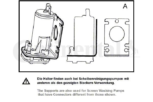 VDO Windscreen Washer Pump 246-075-015-001Z for PORSCHE 911, 928, 914