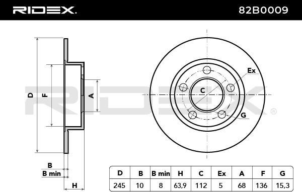 OEM-quality RIDEX 82B0009 Brake rotor