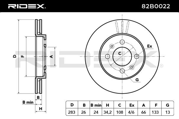 82B0022 Brake disc RIDEX 82B0022 review and test