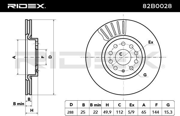 OEM-quality RIDEX 82B0028 Brake rotor