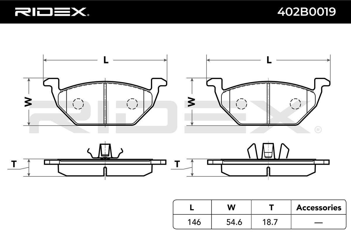 402B0019 Disc brake pads RIDEX 402B0019 review and test