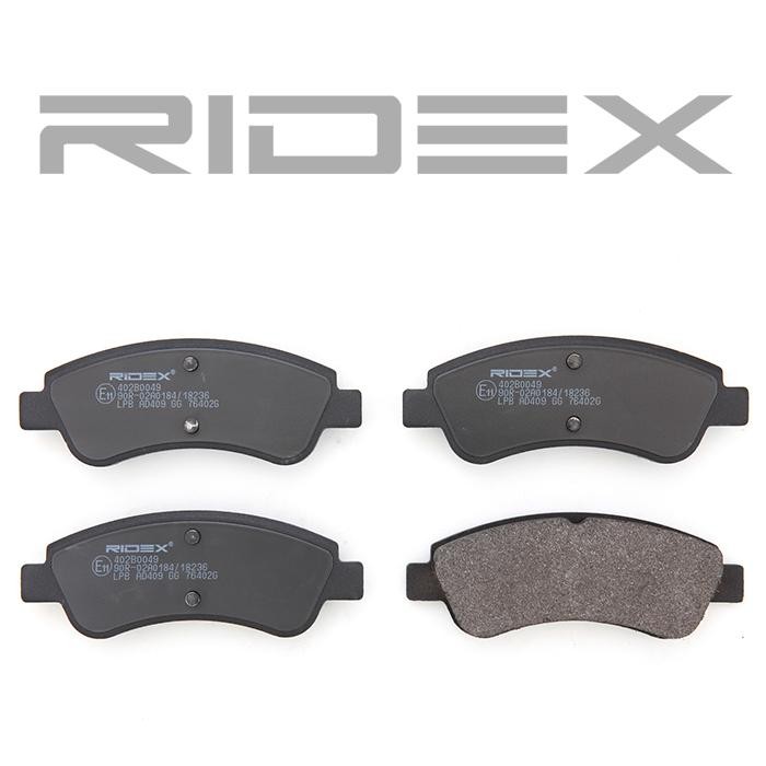 402B0049 Disc brake pads RIDEX 402B0049 review and test