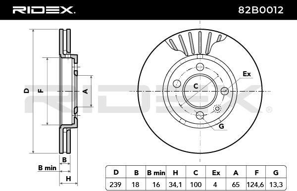 RIDEX Disques de frein 82B0012 avis