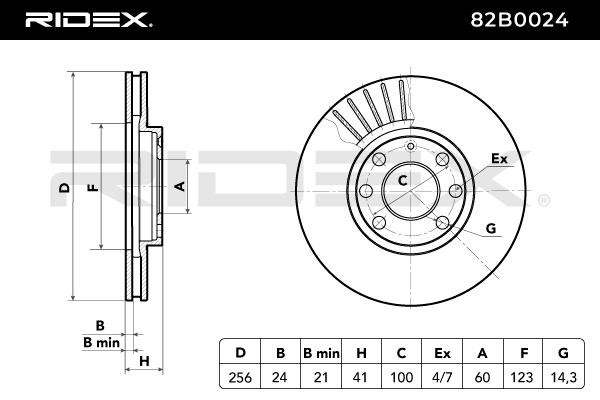 OEM-quality RIDEX 82B0024 Brake rotor