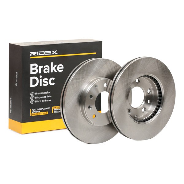 RIDEX 82B0129 Brake disc Front Axle, 282,5x25mm, 05/08x114,3, internally vented, Uncoated