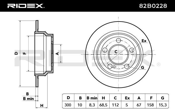 OEM-quality RIDEX 82B0228 Brake rotor