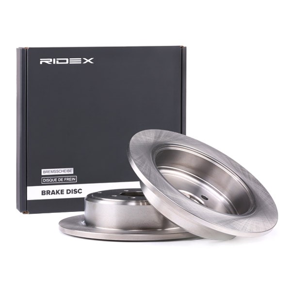RIDEX 82B0222 Brake disc Rear Axle, 290x10mm, 04/07x108, solid, Uncoated