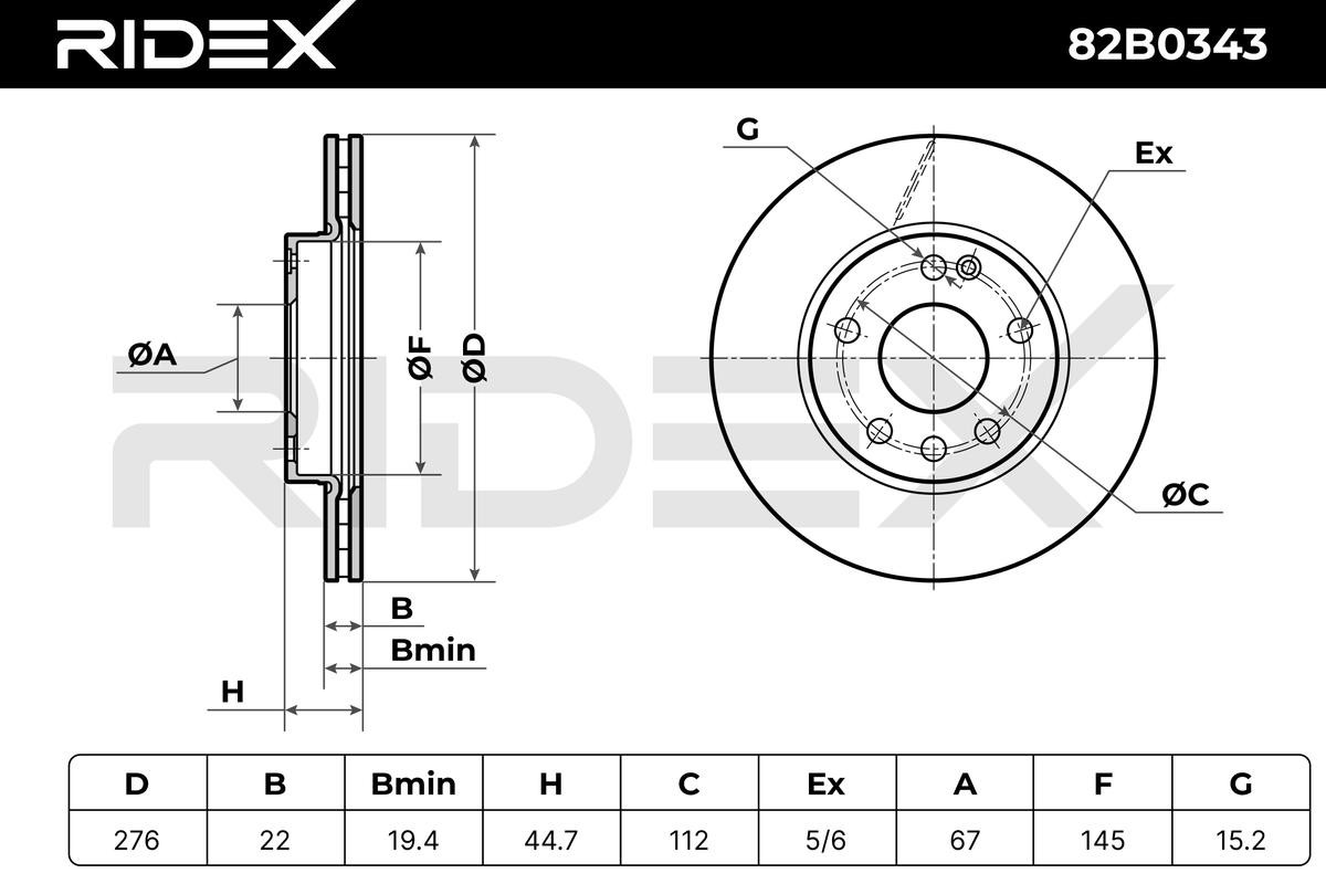82B0343 Brake disc RIDEX 82B0343 review and test