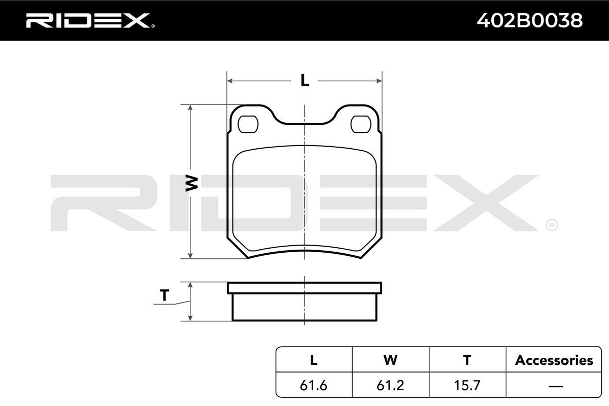 RIDEX Brake pad kit 402B0038