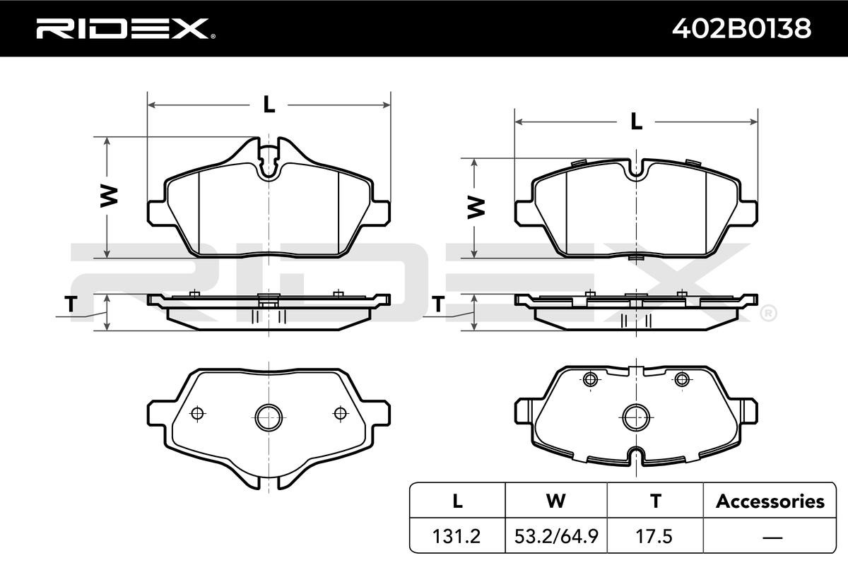 402B0138 Bremsklötze RIDEX - Markenprodukte billig