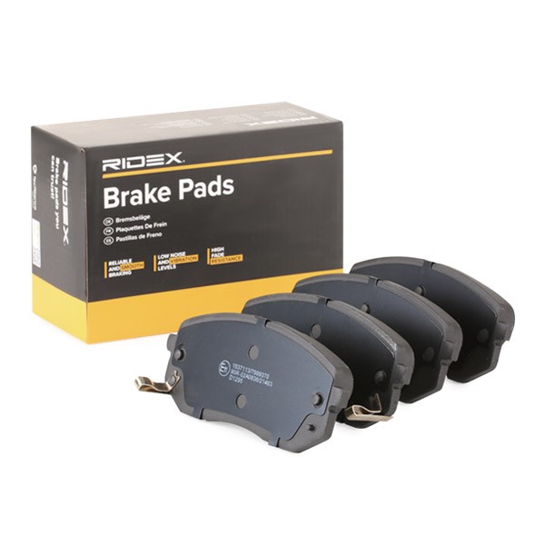 RIDEX 402B0039 Brake pad set Front Axle, with acoustic wear warning, Axle Vers.: Front