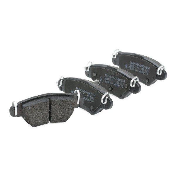 402B0078 Set of brake pads 402B0078 RIDEX Rear Axle, with acoustic wear warning