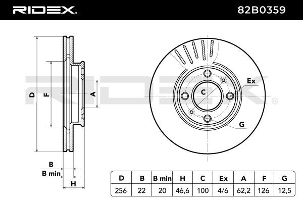 OEM-quality RIDEX 82B0359 Brake rotor