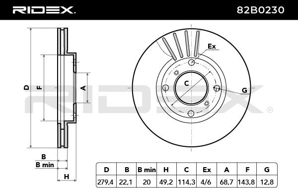 82B0230 Brake disc RIDEX 82B0230 review and test