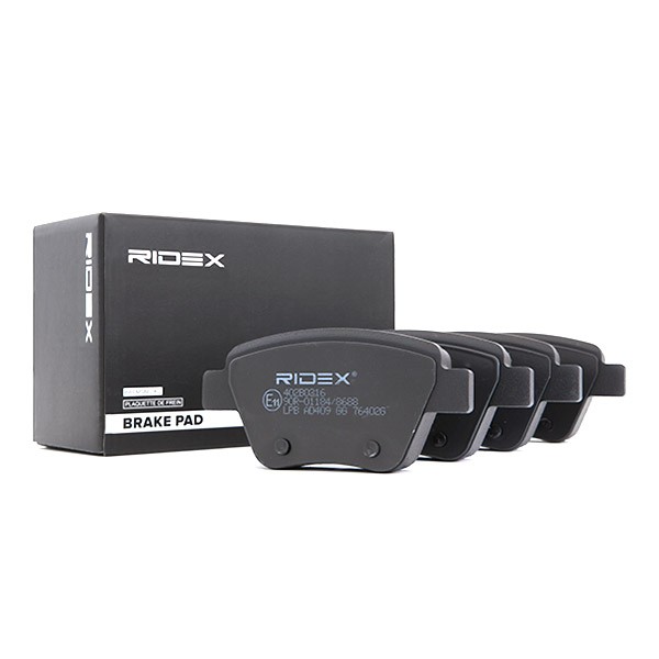 RIDEX 402B0316 Brake pad set Rear Axle, excl. wear warning contact, Axle Vers.: Rear