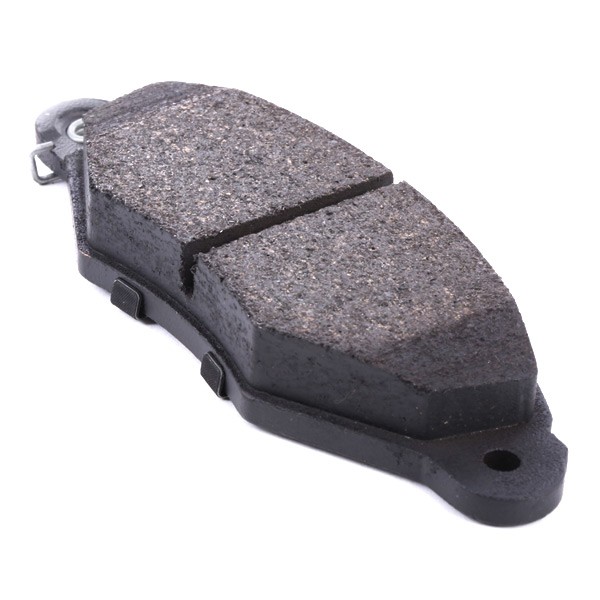 RIDEX 402B0140 Disc pads Front Axle, Low-Metallic, incl. wear warning contact, with anti-squeak plate, with bolts/screws