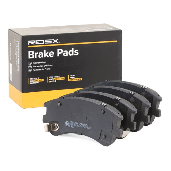 RIDEX 402B0136 Brake pad set Front Axle, with acoustic wear warning